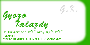 gyozo kalazdy business card